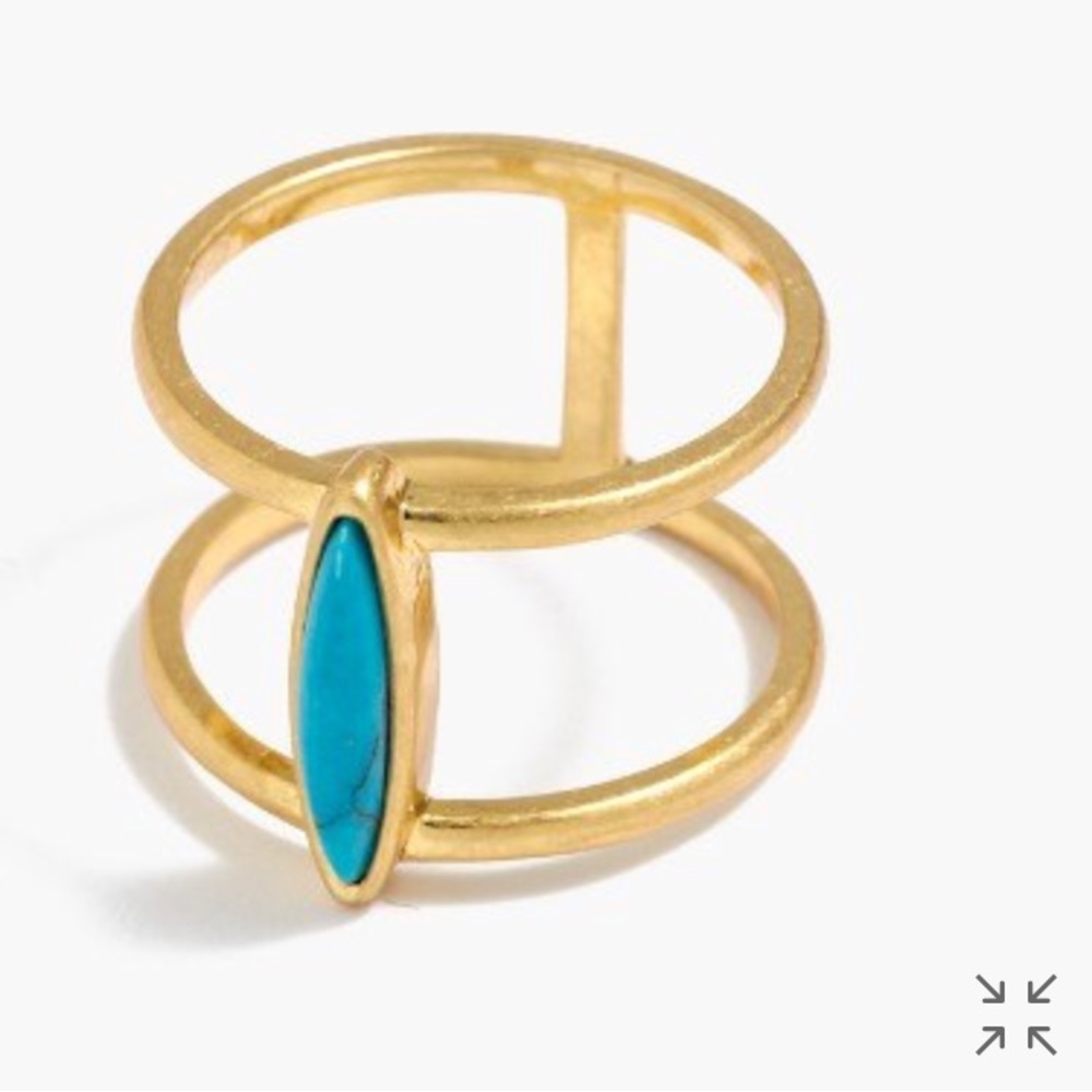 Gold turquoise ring madewell